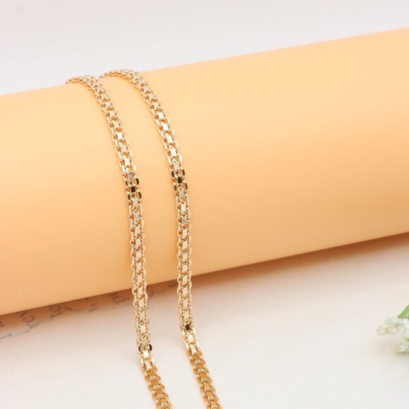 Bold Rose Gold Chain Necklace with Lobster Clasp, XPNL0316 - Picture 11 of 12